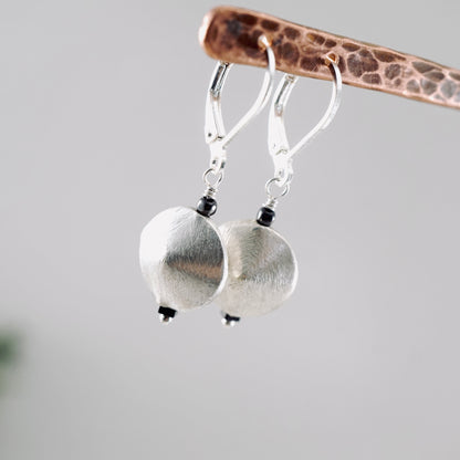 Brushed Hollow Bead Earrings