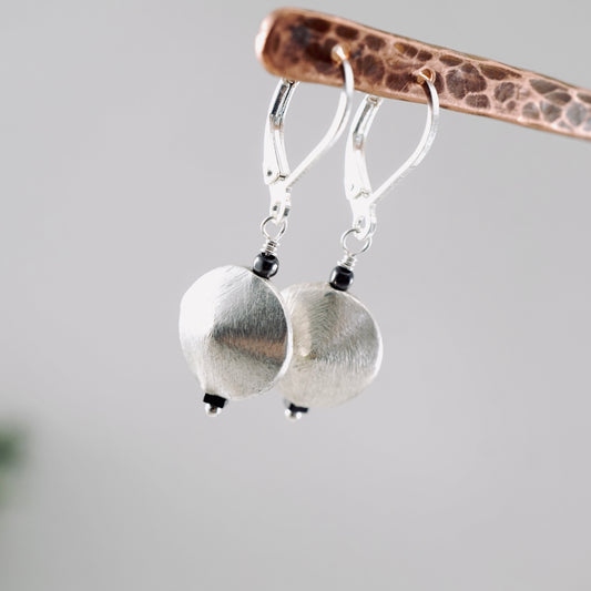 Brushed Hollow Bead Earrings