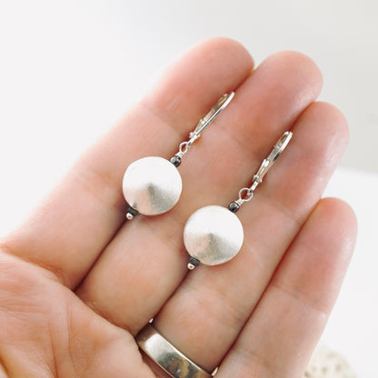 Brushed Hollow Bead Earrings