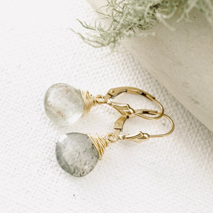 Moss Aquamarine Drop Earrings