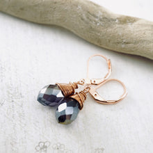Load image into Gallery viewer, TN Purple Crystal Drop Earrings (Copper)