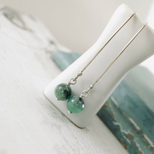 TN Long Burma Jade Earrings (SS)