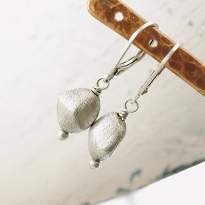 TN Brushed Silver Hollow Form Earrings (SS)