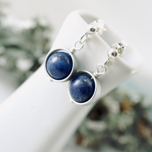 TN Lapis Orbit Earrings (SS)