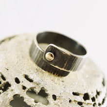 Load image into Gallery viewer, Carpe Diem - Overlapping Unisex Ring (Ridged texture - SS/Gold)