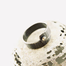 Load image into Gallery viewer, Carpe Diem - Overlapping Unisex Ring (Ridged texture - SS/Gold)