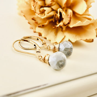 Gray Quartz Earrings