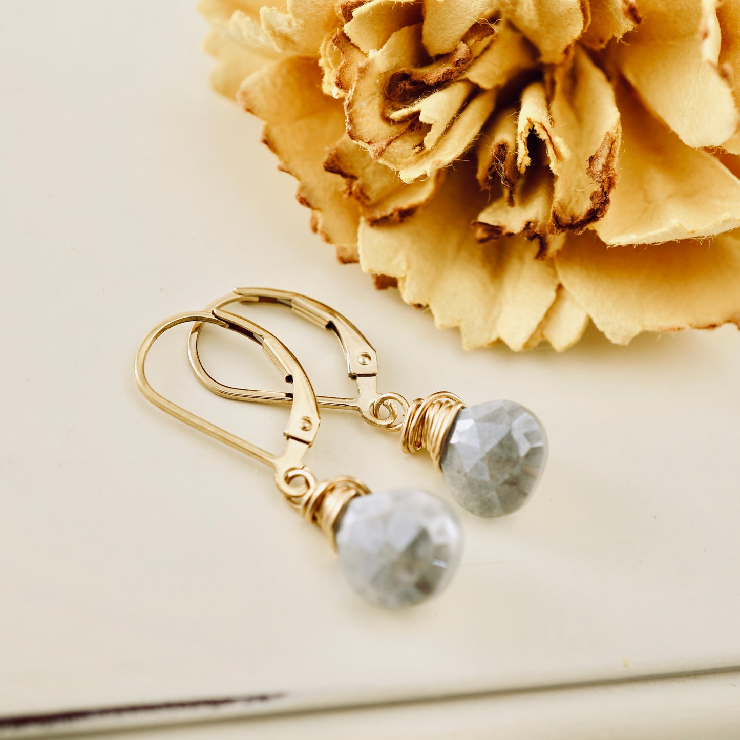 Gray Quartz Earrings
