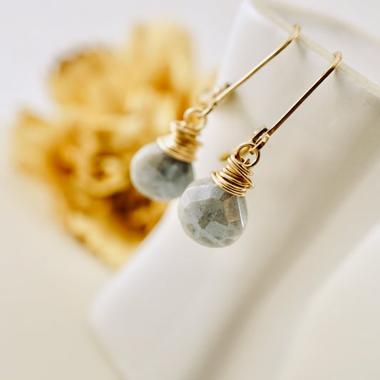 Gray Quartz Earrings