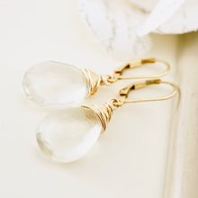 Load image into Gallery viewer, TN Green Amethyst Wrapped Earrings