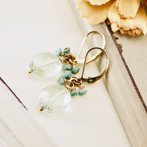 TN Aqua Turquoise Earrings (gold-filled)