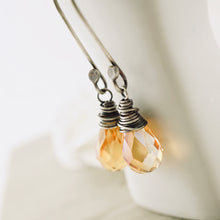 Load image into Gallery viewer, TN Crystal Drop Long Earrings (Champagne)
