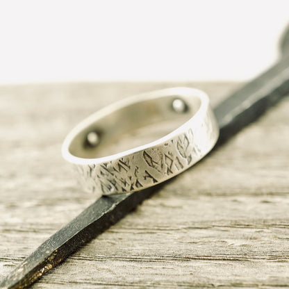 Riveted Copper & Silver Ring (Unisex: Size 8 1/4)
