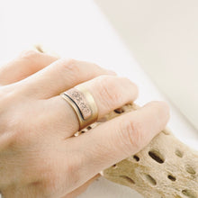 Load image into Gallery viewer, TN Rings with a Voice - Sand Texture - Brass (Size 8)