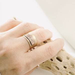 TN Rings with a Voice - Sand Texture - Brass (Size 8)