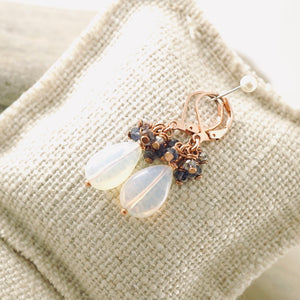 TN Opalite Lavender Earrings (Copper)