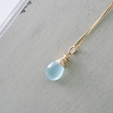 Load image into Gallery viewer, TN Blue Chalcedony Drop Pendant (GF)